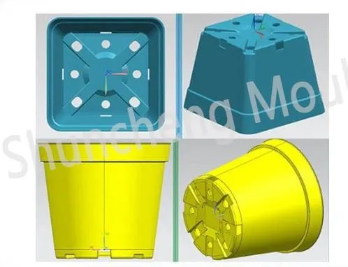 Plastic Household Garden Injection Plant Flower Pot Mould
